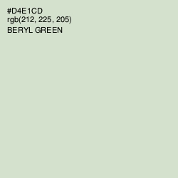 #D4E1CD - Beryl Green Color Image